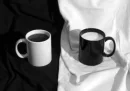black and white