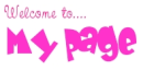 welcome to my page