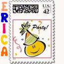 Party Smiley Head Stamp- Erica