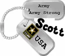 Army Dog Tags (with lightning effects)- Scott