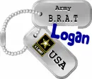 Army Brat Dog Tags (lightning effects)- Logan