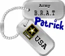 Army Brat Dog Tags (lightning effects)- Patrick