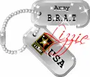 Army Brat Dog Tags (with sparkles)- Lizzie