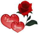 A Rose and Hearts