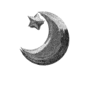 silver star and moon