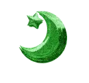 green star and moon