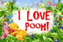 Pooh Frame (with sparkles)- I LOVE Pooh!