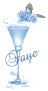 Rose Cocktail Glass Blue - Faye