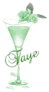 Rose Cocktail Glass Green - Faye