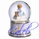 Little Boy Praying Snowglobe (with snow effects)- Caleb