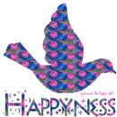 happiness peace dove tye dye