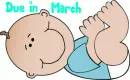 Cartoon Baby Boy- Due in March