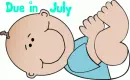 Cartoon Baby Boy- Due in July