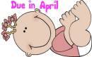 Cartoon Baby Girl- Due in April