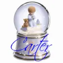 Little Boy Praying Snowglobe (with snowfall effect)- Carter