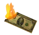 100 Dollar Bill Burning (animated)