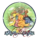 Pooh & Friends Snowglobe (with sparkles)- Gina