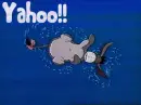 Eeyore playing in water (animated)- Yahoo!