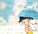 blue umbrella