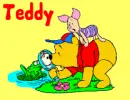 Pooh & Piglet with Frog (animated)- Teddy