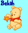 Pooh Playing with Starfish (animated)- Bekah