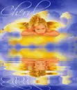 Little Girl Angel on Cloud (with water reflection)- Cheryl