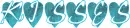 Kisses Teal Hearts