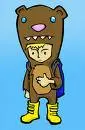 kid in bear costume