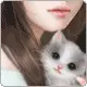 girl with kitten