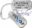 Air Force Dog Tags- Carlos
