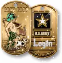 Army Brat Dog Tags (with sparkles)- Logan