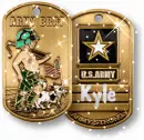 Army Brat Dog Tags (with sparkles)- Kyle