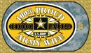 Cartoon Army Wife Dog Tags- 100% Proud hoo ah!