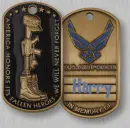 Fallen Air Force Hero Dog Tags (with rain effects)- Harry
