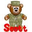Military Bear (animated)- Scott
