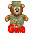 Military Bear (animated)- Gina