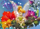 Tinkerbell sitting in Flowers (with sparkles)~ Kenia
