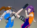 Haley and Suma fighting at Chunin exams