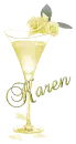 Rose Cocktail Glass Yellow - Karen