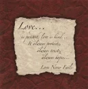 Love is patient