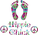 hippy chick footprints