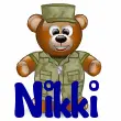 Military Soldier Teddy Bear (animated)- Nikki