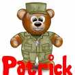 Military Soldier Teddy Bear (animated)- Patrick