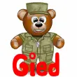 Military Soldier Teddy Bear (animated)- Gied