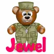 Military Soldier Teddy Bear- Jewel