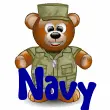 Military Soldier Teddy Bear- Navy
