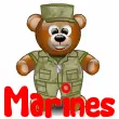 Military Soldier Teddy Bear- Marines