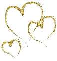 gold hearts