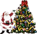 glitter santa and tree