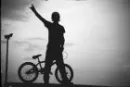 black and white bmx